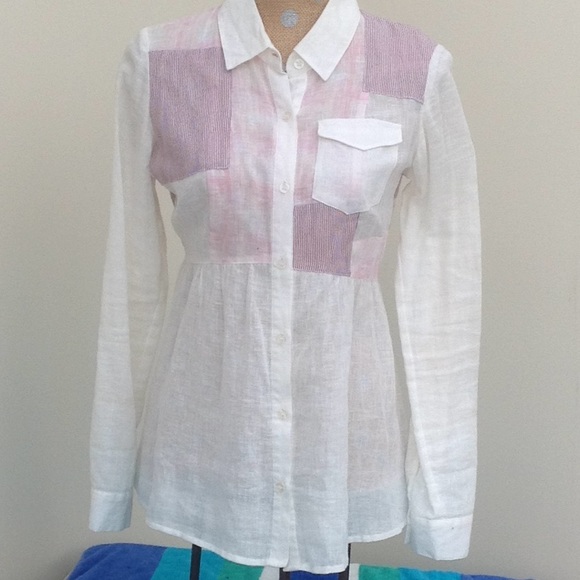 Free People Linen Blouse - Picture 1 of 7